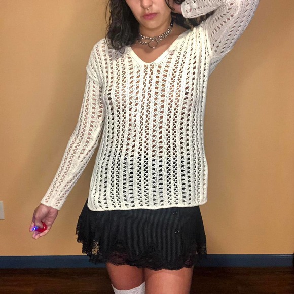 Grungefairy knitted sweater cream - Picture 1 of 4